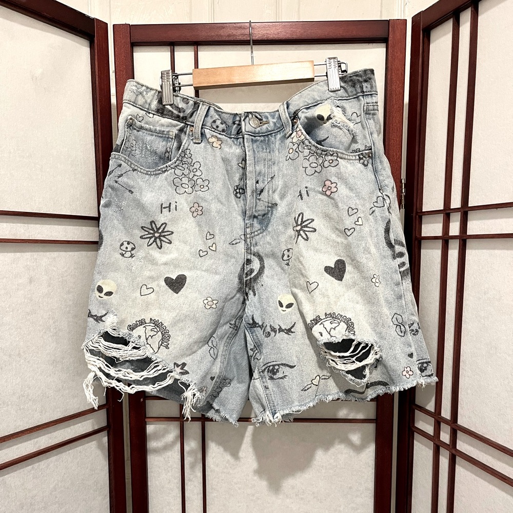 Edgy denim shorts from Target.